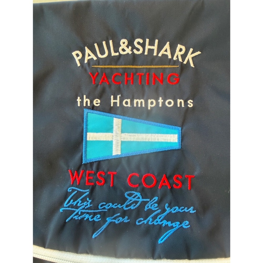 Paul & Shark Yachting Messenger Bag Navy Blue Hamptons West Coast Made in Italy - Picture 4 of 15